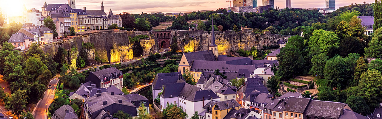Sunset at Luxembourg Kirchber