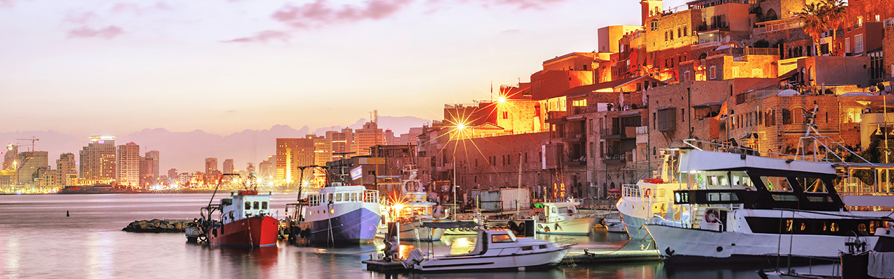 Sunset at Old Town Port Israel